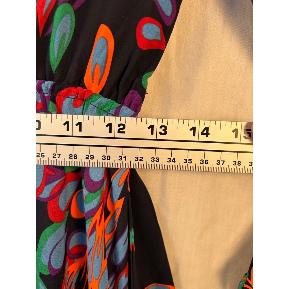 NWT Fashion Nova Wings Of A Feather Maxi Dress Multi Abstract Print XL #2272 - Picture 3 of 13